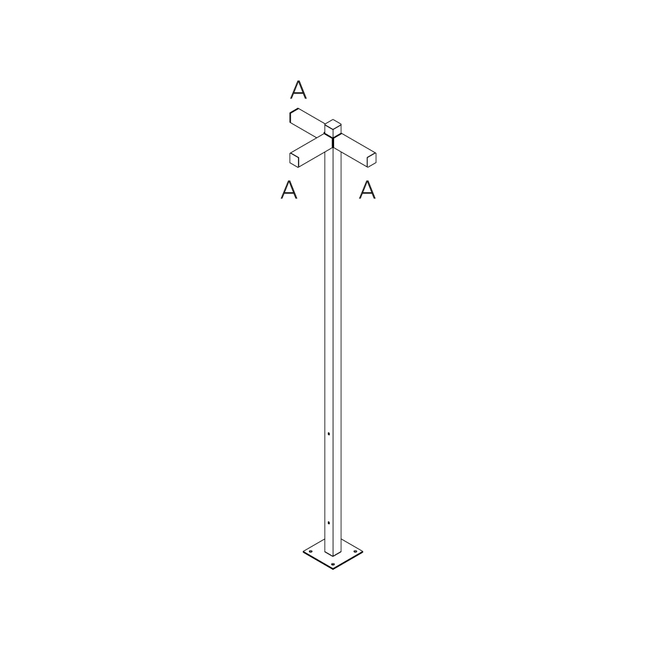 Walking - Pole 2500 - 3x180° Heads - A 250h