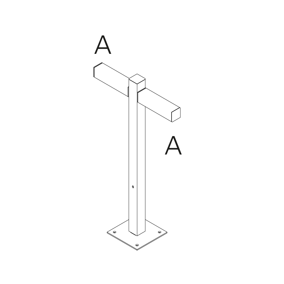 Walking - Pole 900 - 2x180° Heads - A 90h