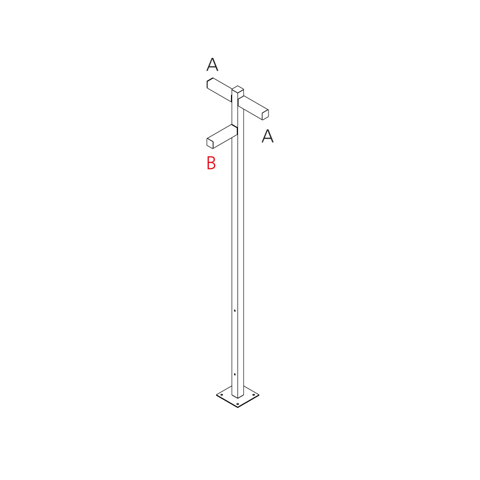 Walking - Pole 2500 - 3x180° Heads - A 250h + B 210h