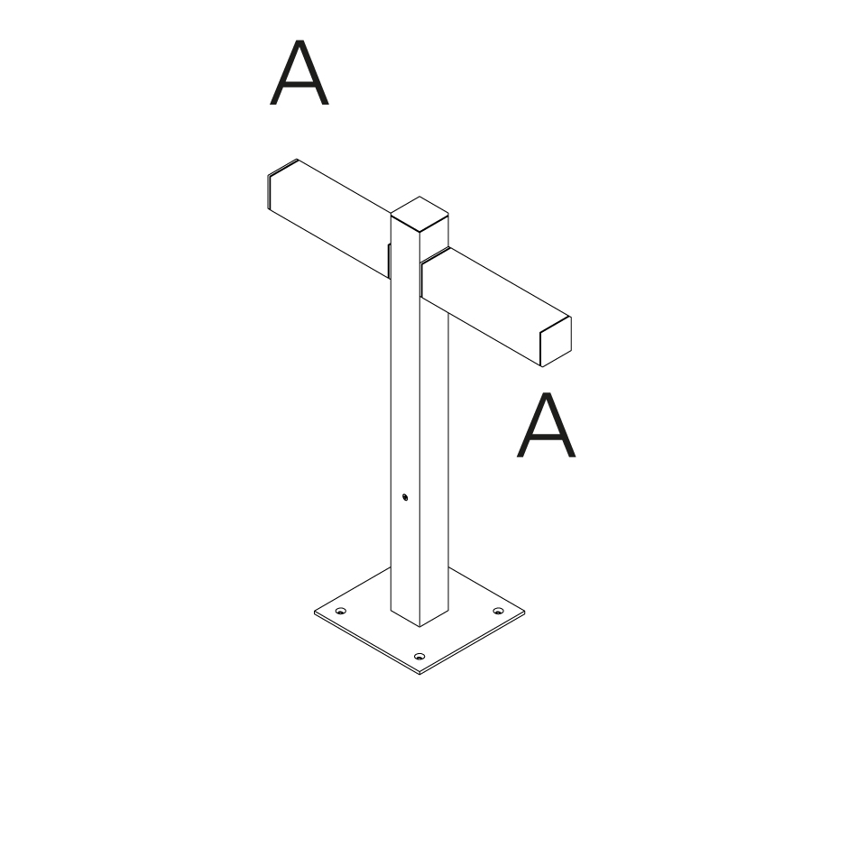 Walking - Pole 600 - 2x180° Heads - A 60h