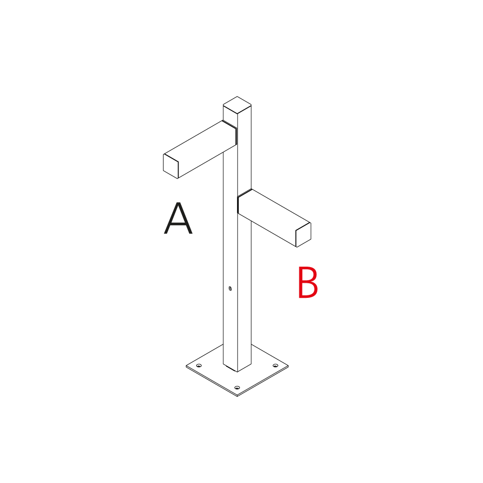 Walking - Pole 900 - 2x90° Heads - A 90h + B 60h