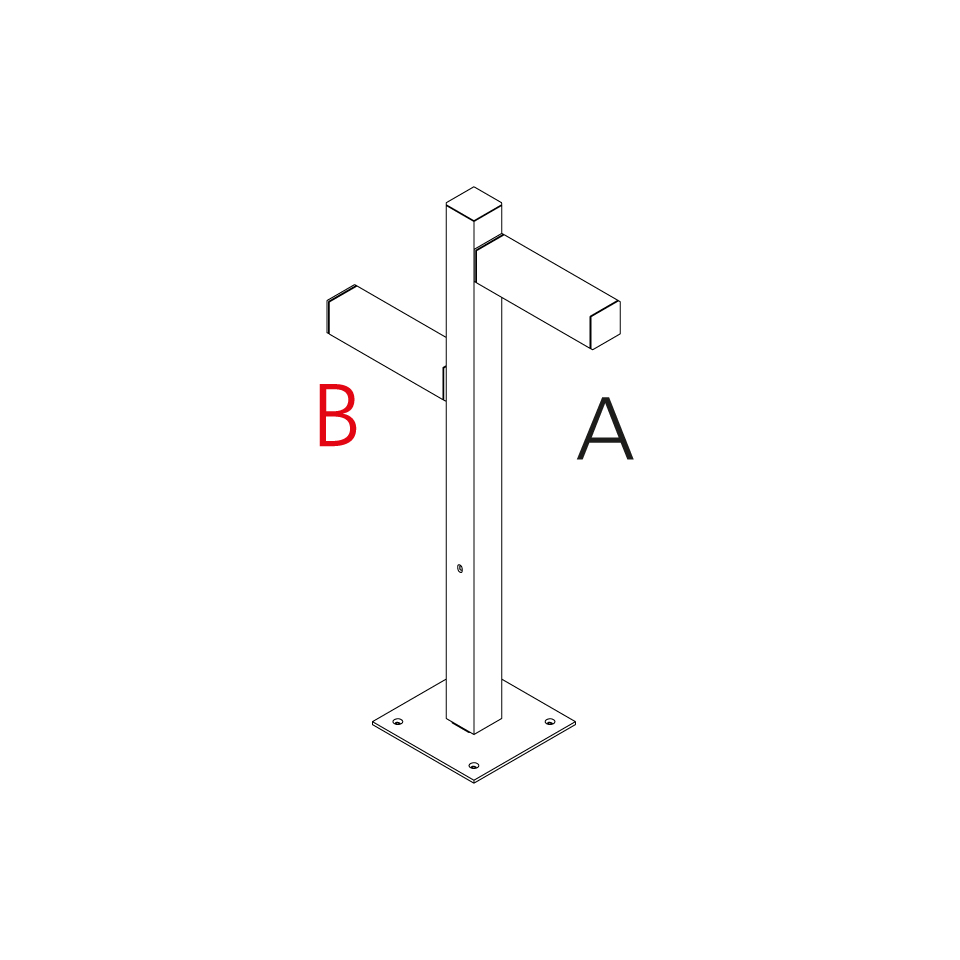 Walking - Pole 900 - 2x180° Heads - A 90h + B 60h
