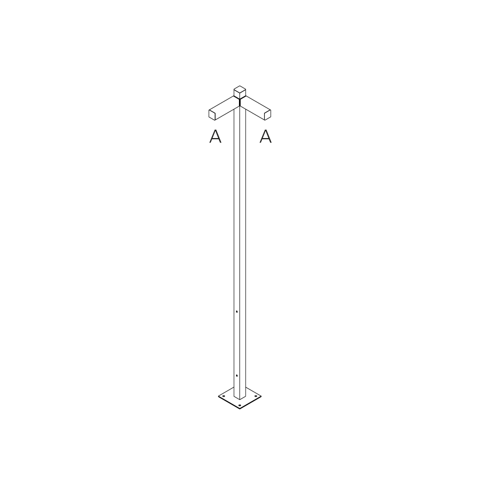 Walking - Pole 2500 - 2x90° Heads - A 250h