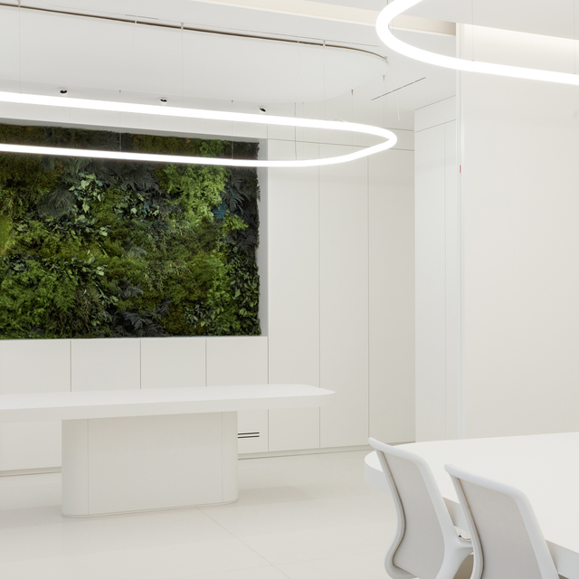 Immagine di Alphabet of Light System all'interno di una sala riunioni.